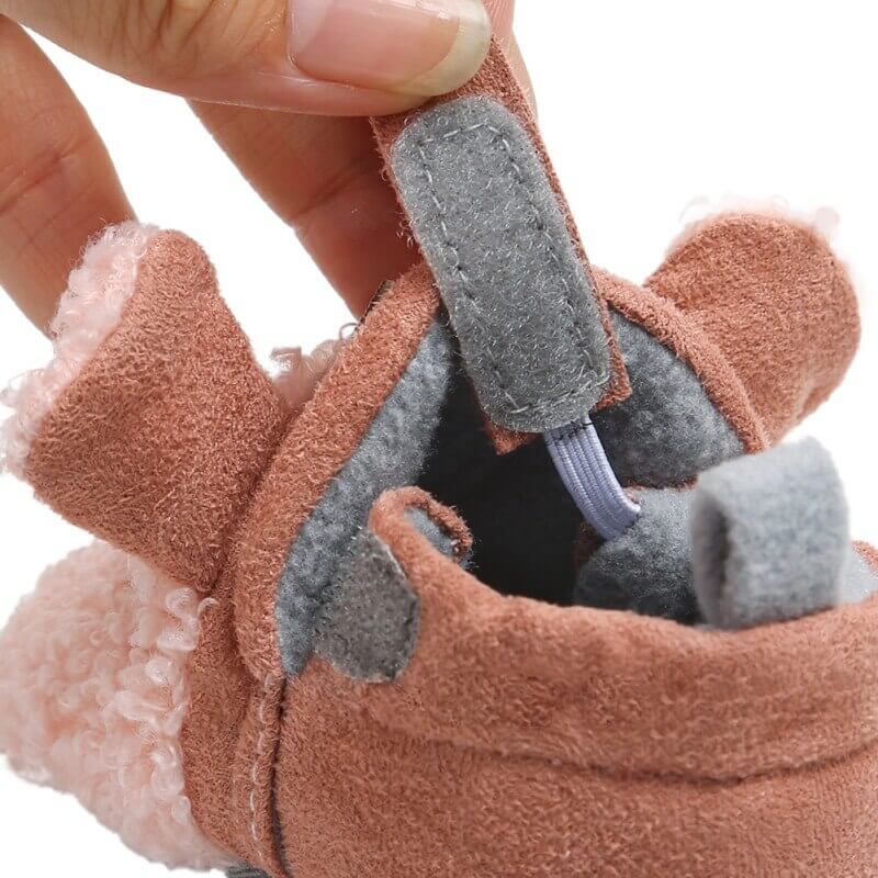 Weiche rutschfeste Lauflernschuhe für Babys mit Lamm-Motiv – Schrittchenwarm