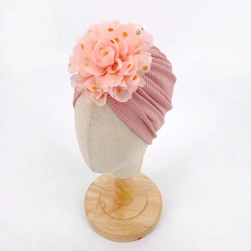 Weiche Baby-Turbanmütze mit Rüschendetail – KuschelGlanz (1+1 Gratis)