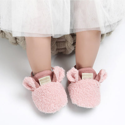 Weiche rutschfeste Lauflernschuhe für Babys mit Lamm-Motiv – Schrittchenwarm