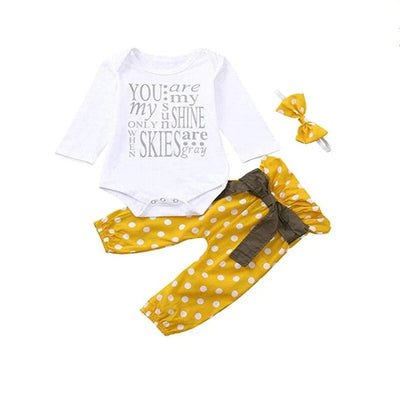 Baby-Outfit mit Spruch & Rüschenhose – SonnenscheinSet