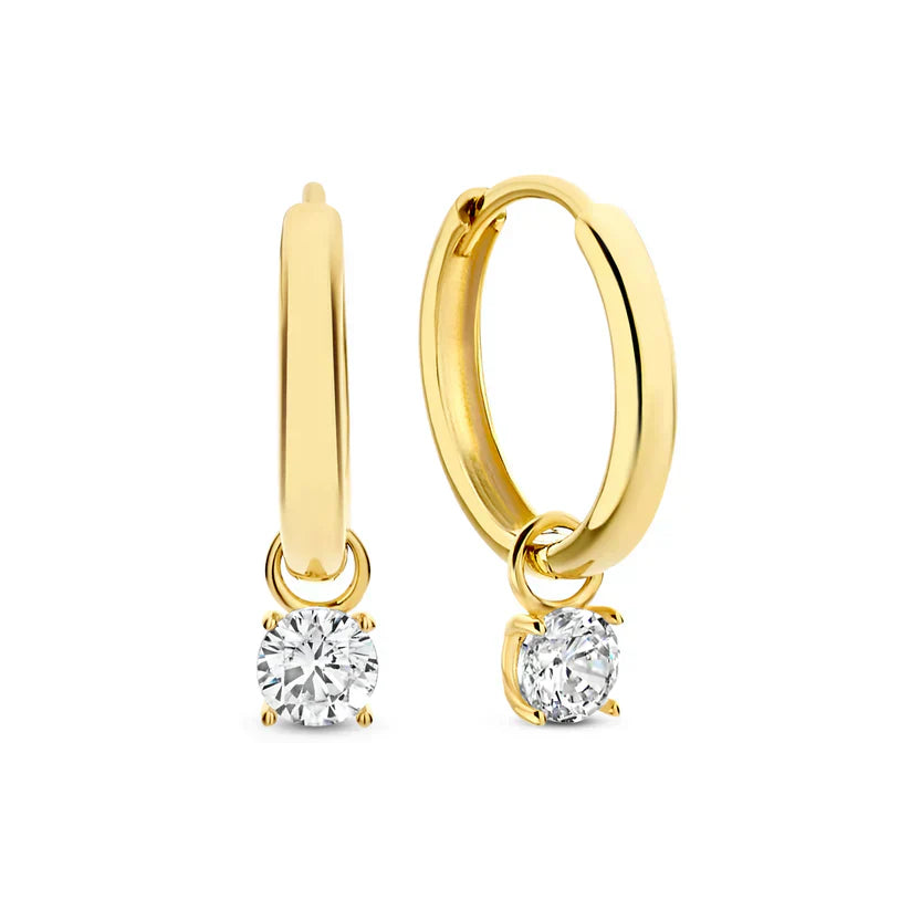 Larmes de Lune Gold Stein Earring Set