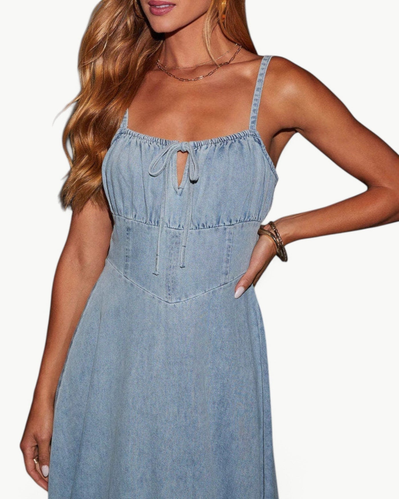 Ursa | Klassisches, Feminines Midi-Denim-Kleid