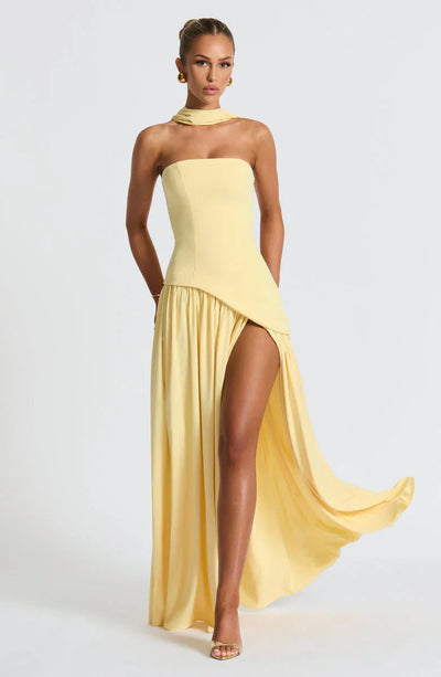 Ziva | Elegantes Damenkleid mit Seitlicher Fente für Hochzeitsgast und Festliche Anlässe