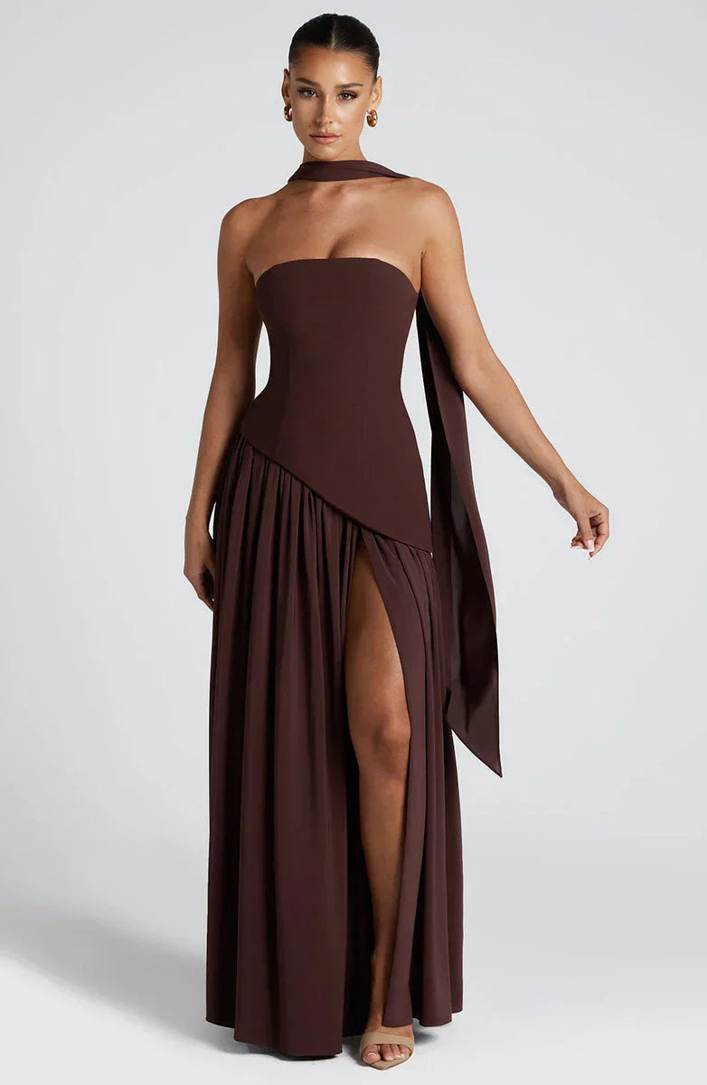 Ziva | Elegantes Damenkleid mit Seitlicher Fente für Hochzeitsgast und Festliche Anlässe