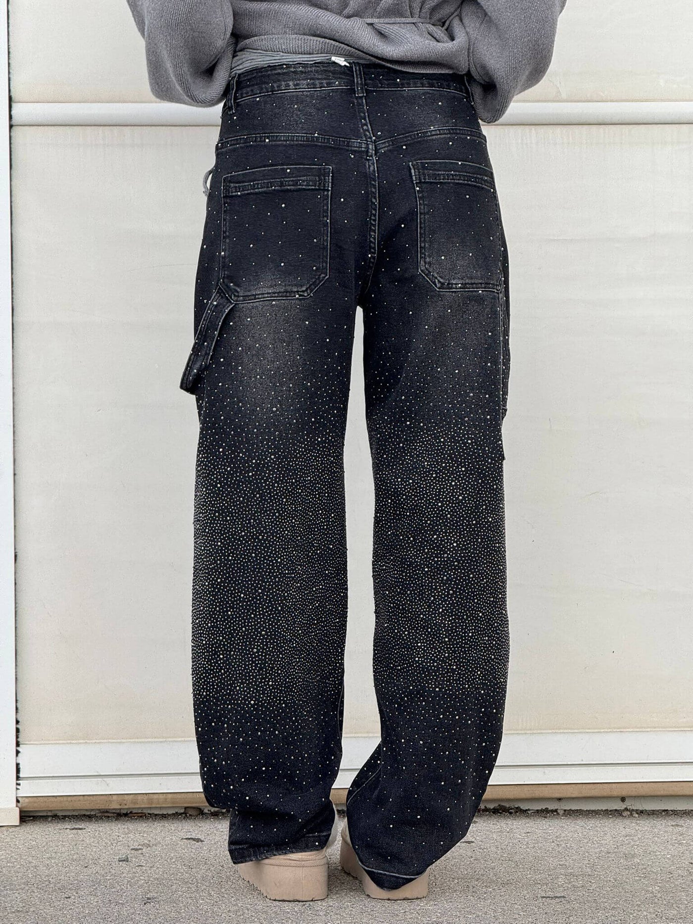 Vida | Statement-Jeans mit funkelnden Diamanten