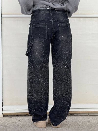 Vida | Statement-Jeans mit funkelnden Diamanten