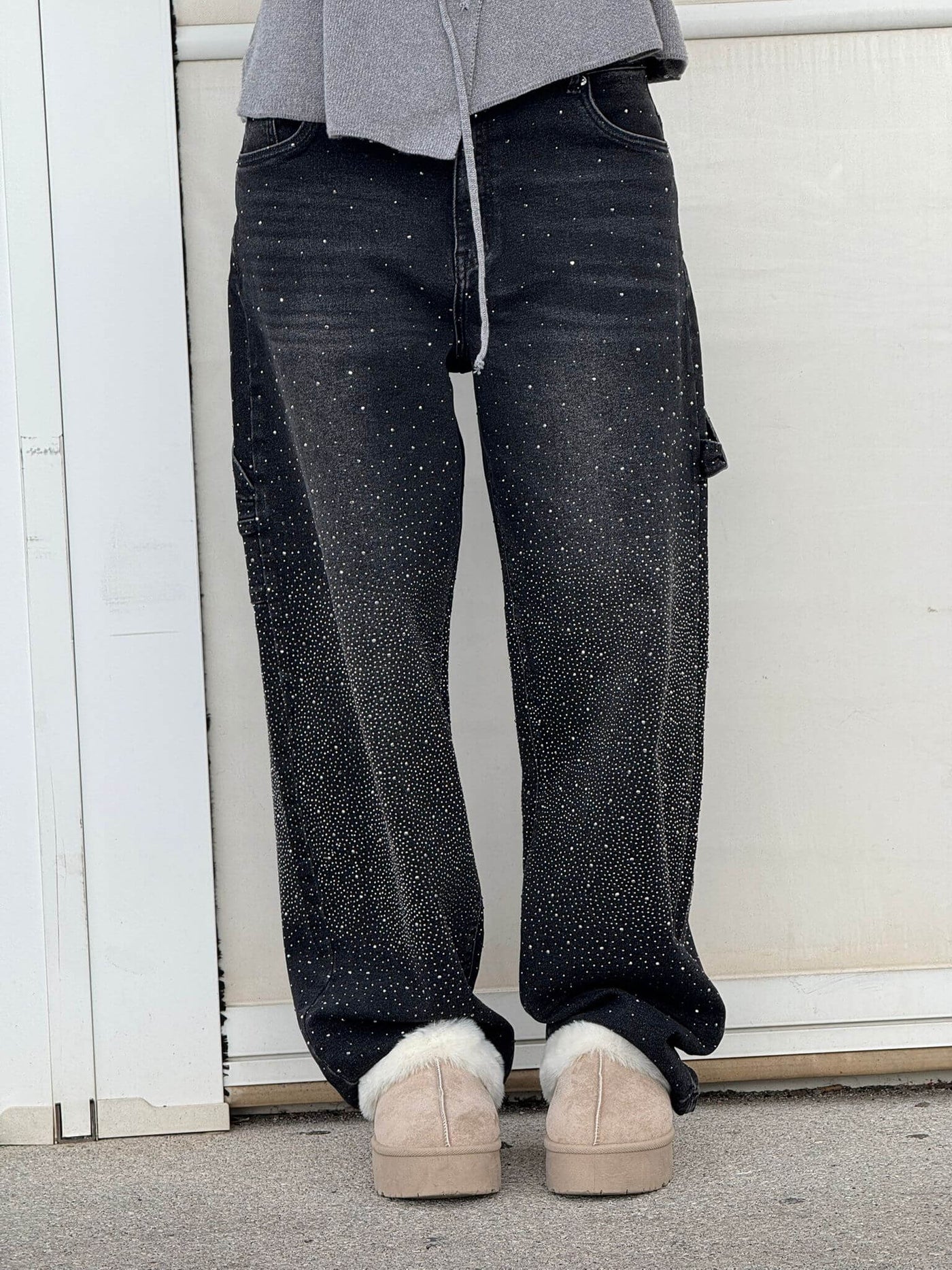 Vida | Statement-Jeans mit funkelnden Diamanten