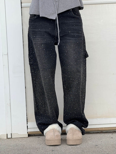 Vida | Statement-Jeans mit funkelnden Diamanten