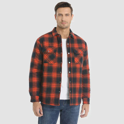 Achee - Herrenjacke Gesteppt aus Flanell Warm und Bequem für den Winter