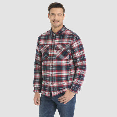 Achee - Herrenjacke Gesteppt aus Flanell Warm und Bequem für den Winter