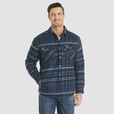 Achee - Herrenjacke Gesteppt aus Flanell Warm und Bequem für den Winter