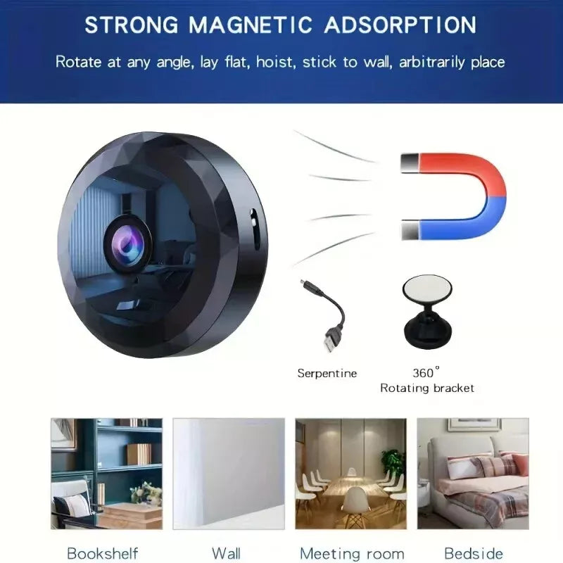Foto Saga | Drahtlose Magnetische Mini-WiFi-Kamera 1080P HD