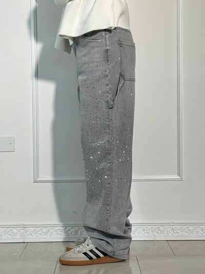 Vida | Statement-Jeans mit funkelnden Diamanten