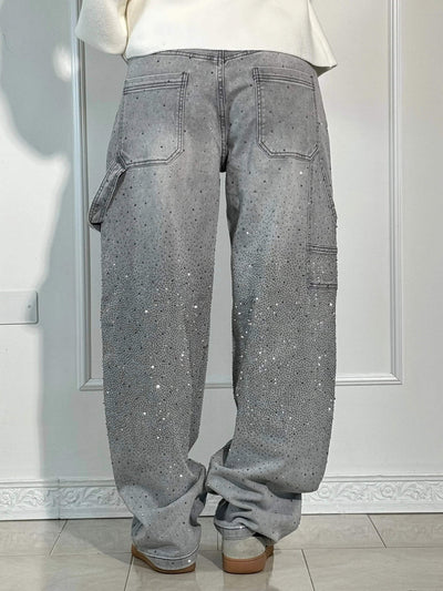 Vida | Statement-Jeans mit funkelnden Diamanten