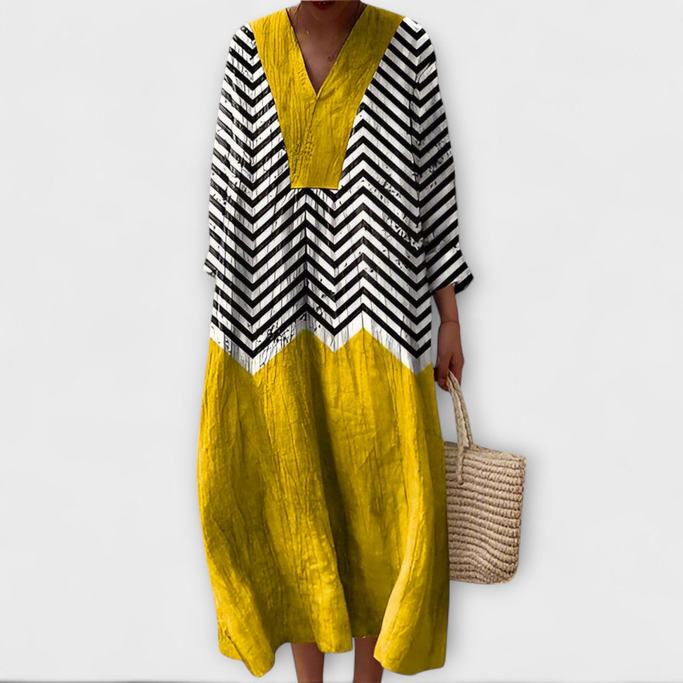 Julia - Elegantes Kleid mit modernem geometrischem Design