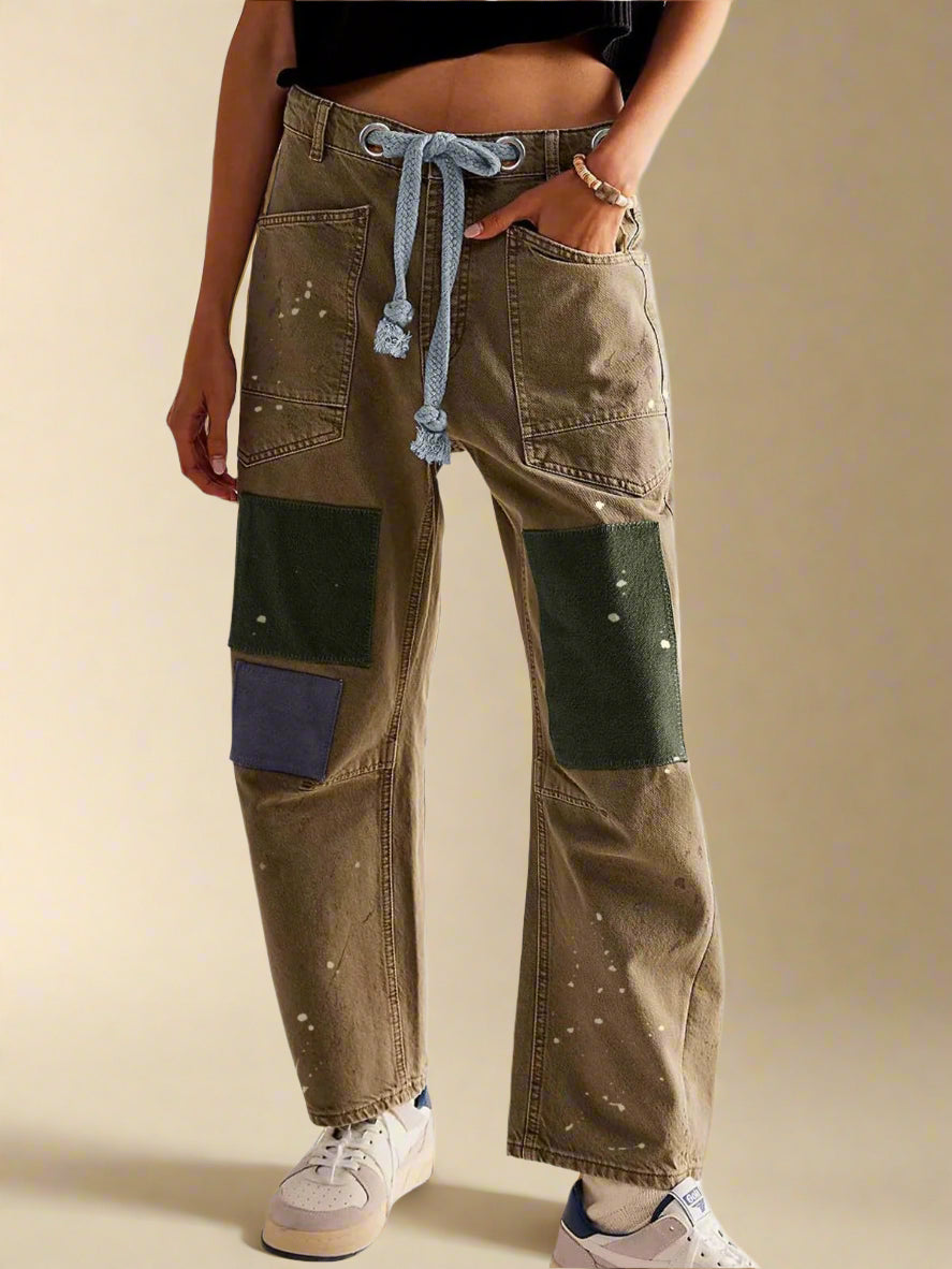 Rhea | Boho-inspirierte Patchwork-Hose für einen lässigen Look