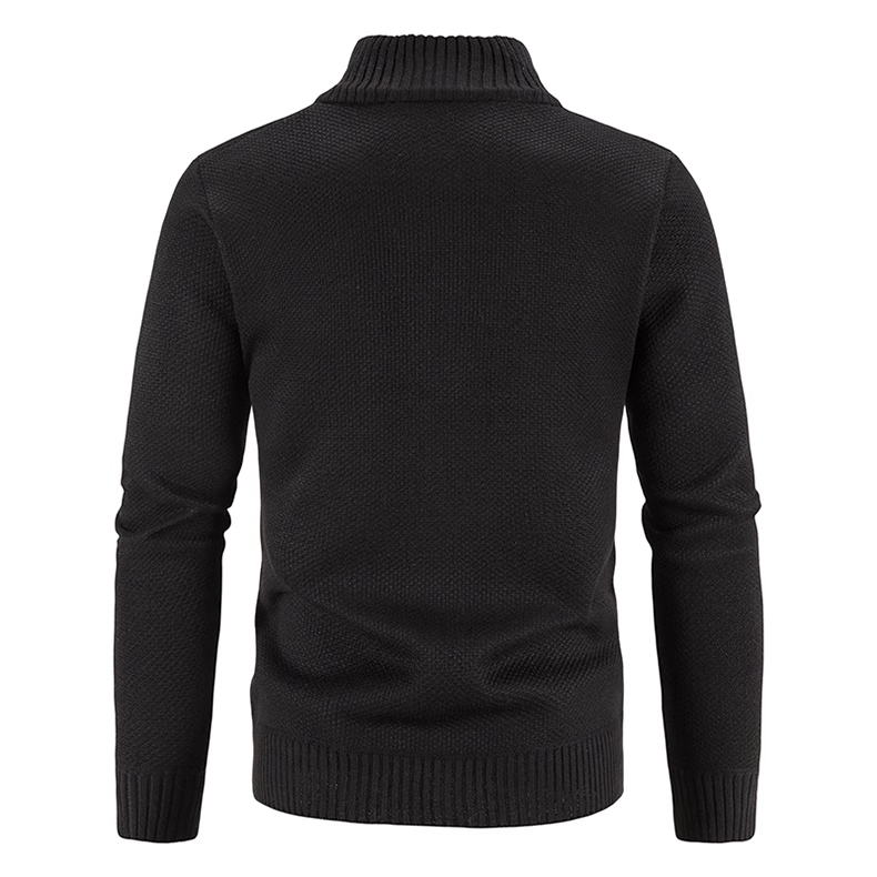 Arcel | Herren Strickjacke mit Reißverschluss | Schwarz