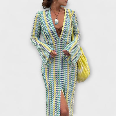 Elina – Maxikleid mit V-Ausschnitt und Urlaubs-Feeling