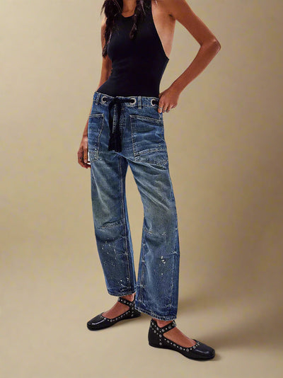 Rhea | Boho-inspirierte Patchwork-Hose für einen lässigen Look