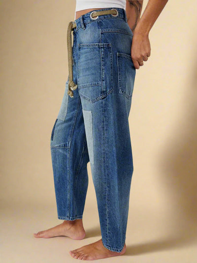 Rhea | Boho-inspirierte Patchwork-Hose für einen lässigen Look