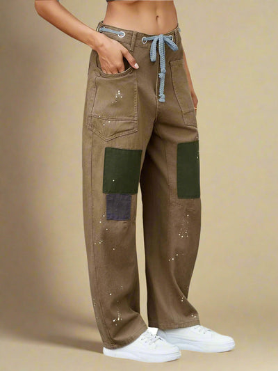 Rhea | Boho-inspirierte Patchwork-Hose für einen lässigen Look
