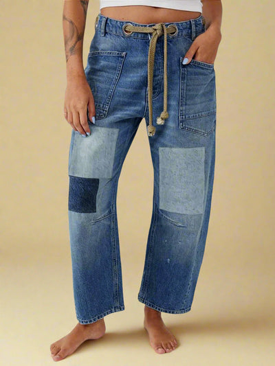 Rhea | Boho-inspirierte Patchwork-Hose für einen lässigen Look
