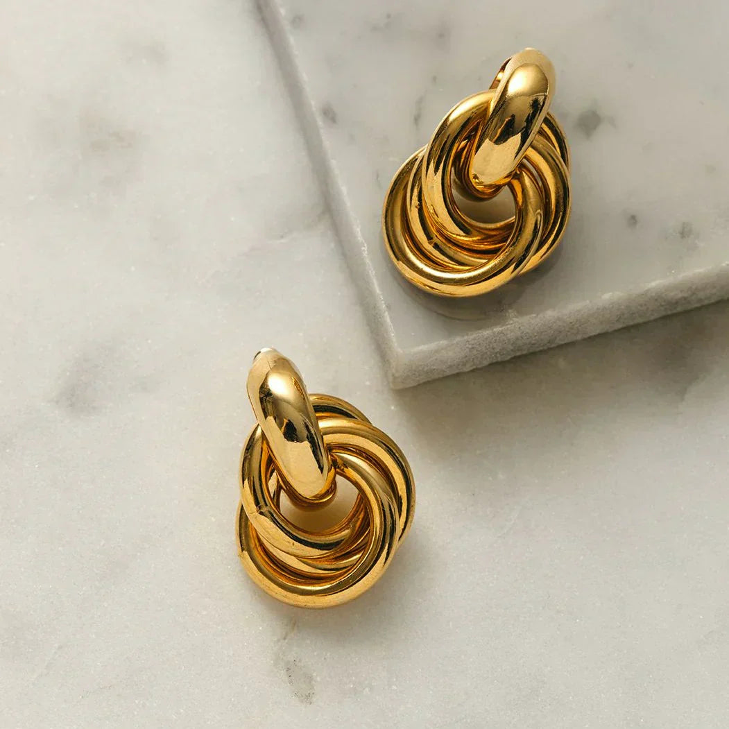 Goldene Aussage Ohrstecker