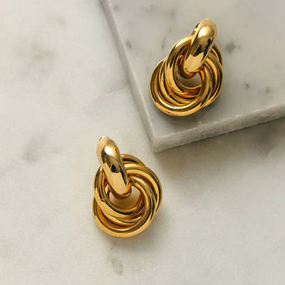 Goldene Aussage Ohrstecker