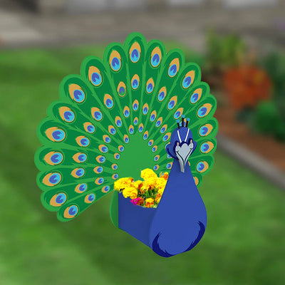 Pfau Blumenpot
