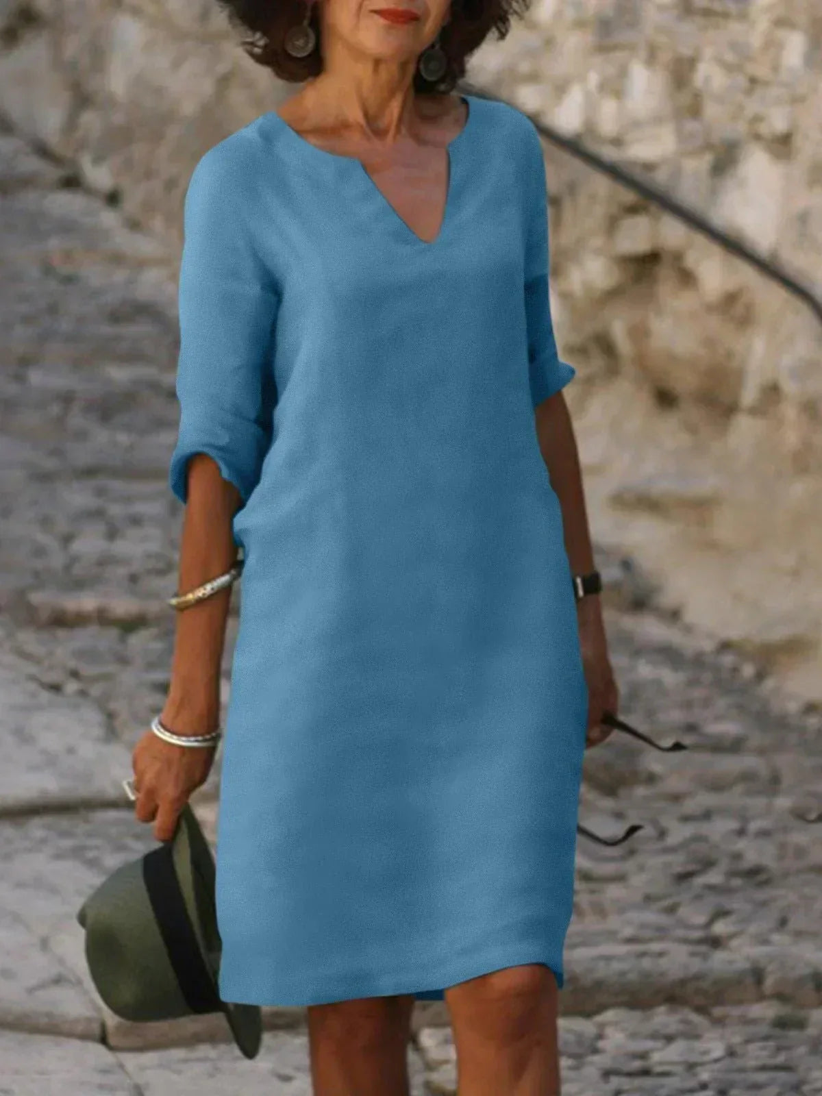 Helena | Elegantes V-Ausschnitt Kleid