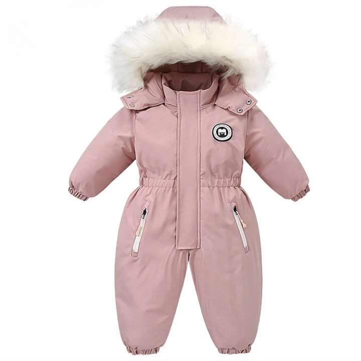 Baby-Winteroverall mit Kapuze, wasserdicht und gefüttert – Mila