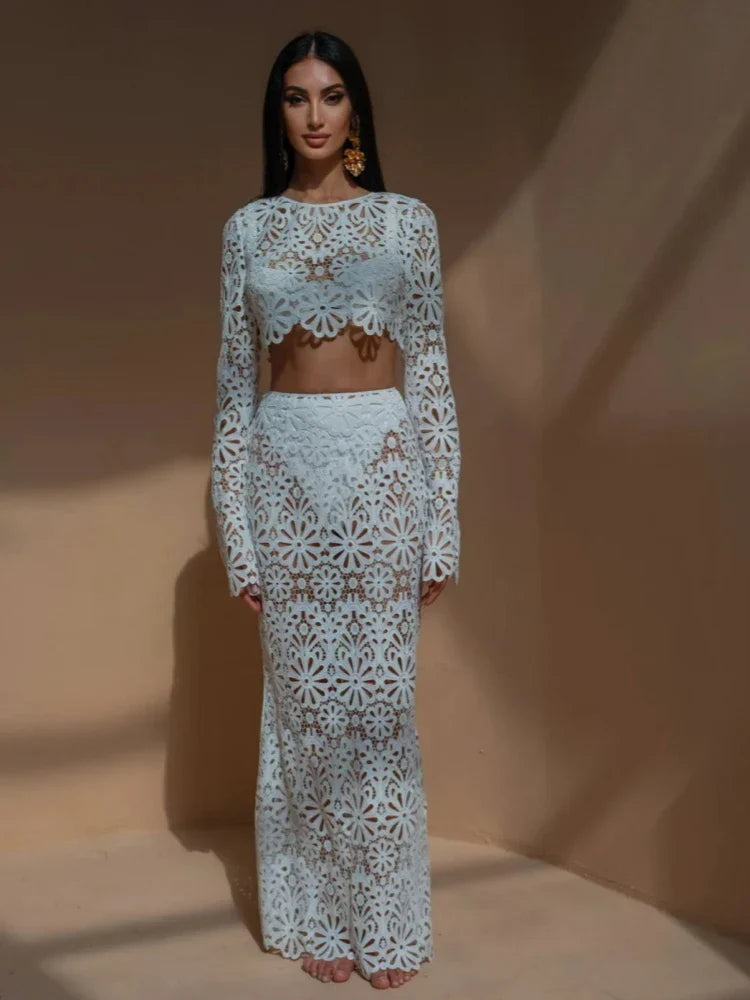 Berta | Wunderschönes Strandkleid Set