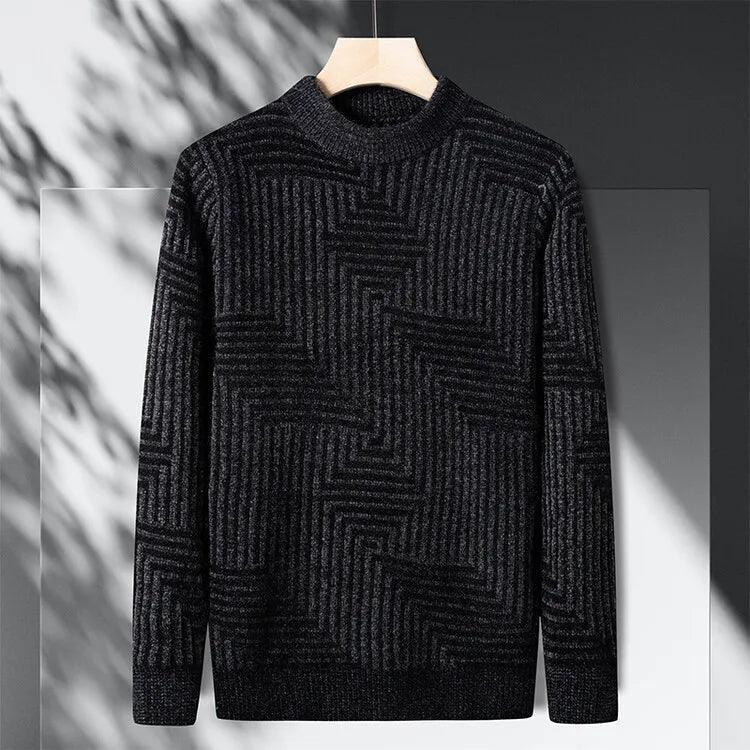 Andor Geometrischer Strickpullover