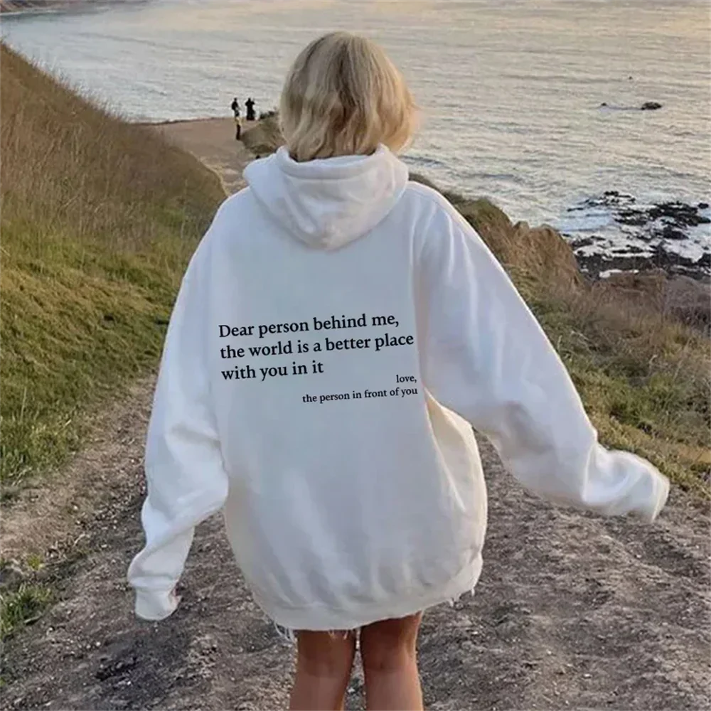 Amelia™ – Nachdenklicher Botschaft Hoodie