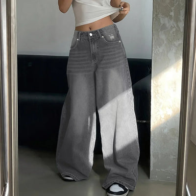Weitem Bein Baggy-Jeans für Damen | Lässig
