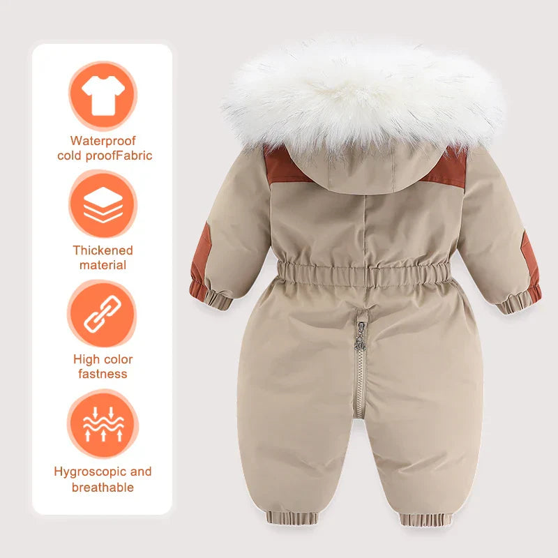 Baby-Winteroverall mit Kapuze, wasserdicht und gefüttert – Mila
