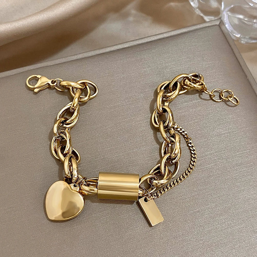 Gemütliches Chunky-Armband in Gold