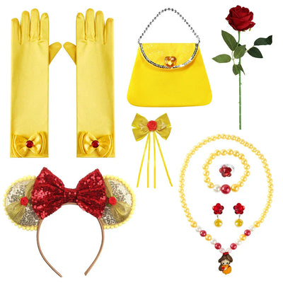 Gelbe Prinzessinnen-Set Kind – Bellezia