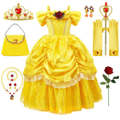 Gelbe Prinzessinnen-Set Kind – Bellezia