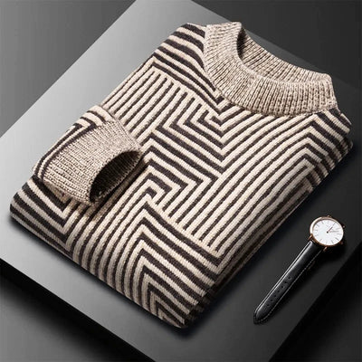 Andor Geometrischer Strickpullover