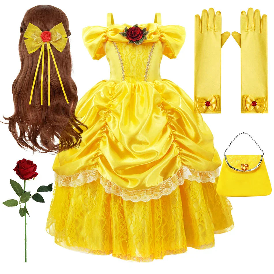 Gelbe Prinzessinnen-Set Kind – Bellezia