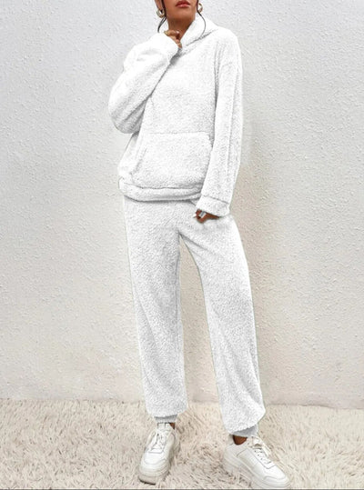 Lea | Warmes Winter-Kapuzenpulli-Hosen-Set