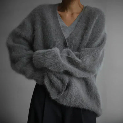 Christine | Übergroßer flauschiger Kaschmirpullover