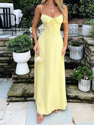 Zarte Spitzen-Maxikleid für Damen – Vaenilys