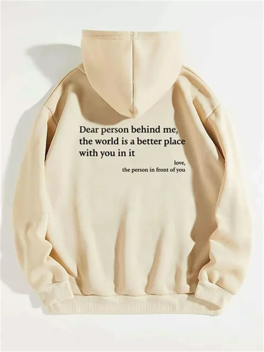 Amelia™ – Nachdenklicher Botschaft Hoodie