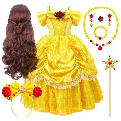 Gelbe Prinzessinnen-Set Kind – Bellezia