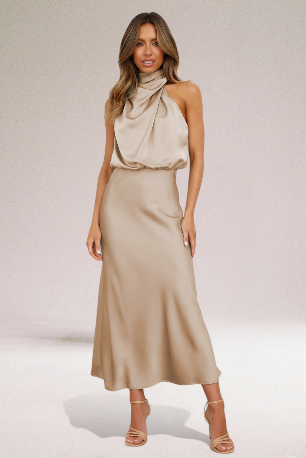 Maria | Glamouröses Satinkleid