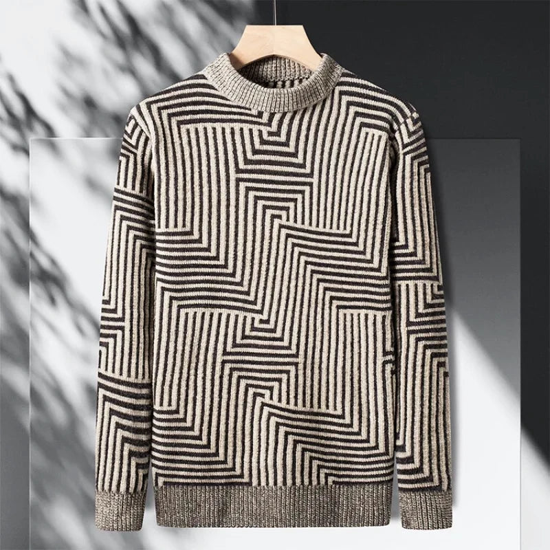 Andor Geometrischer Strickpullover