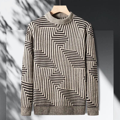 Andor Geometrischer Strickpullover