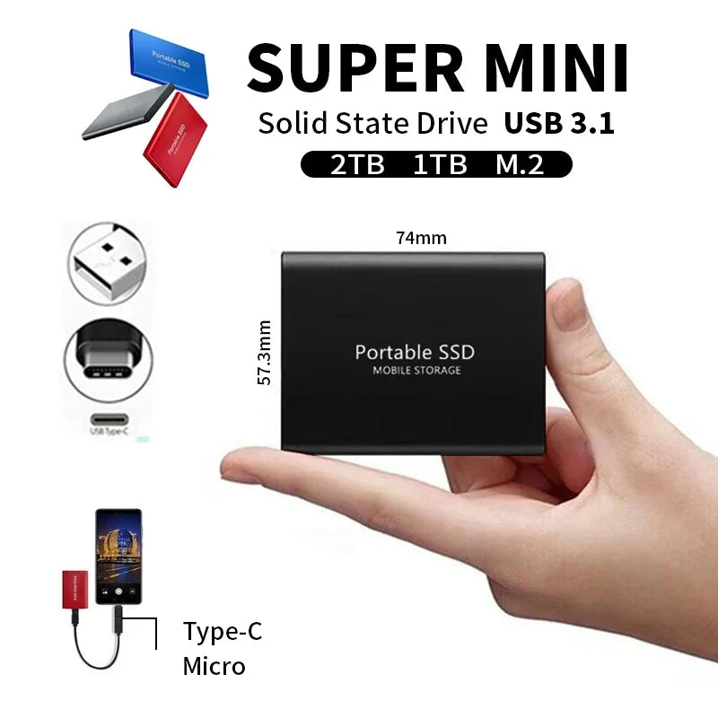 Agilis SSD | Ultraleichte Tragbare SSD 1TB Hochgeschwindigkeits-Festplatte